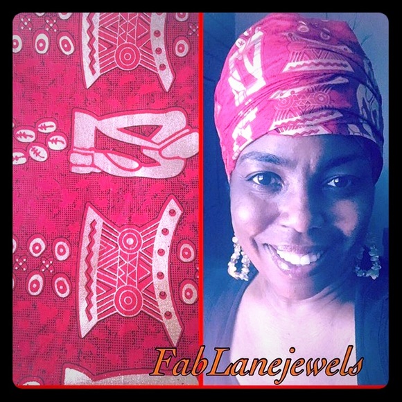 Lady in Red Headwrap - Picture 1 of 1