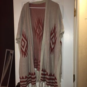 Cardigan poncho