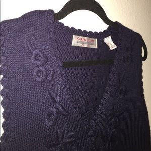 Karen Scott Petites SM - Acrylic/Wool Vintage Vest Karen Scott Petites SM - Acrylic/Wool Vintage Vest