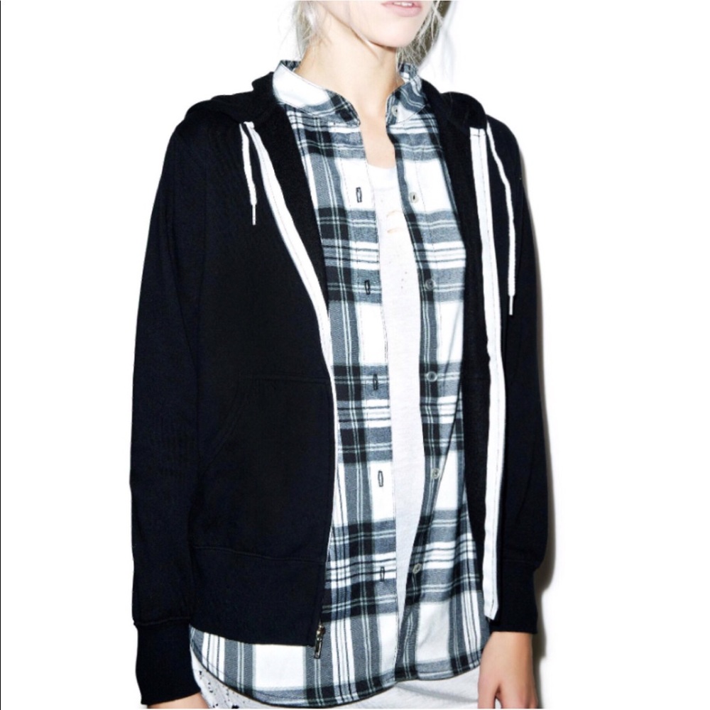 Jet By John Eshaya hoodie with attached shirt.