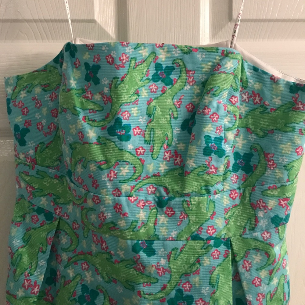 New Lilly Pulitzer strapless dress/Alberta Gator