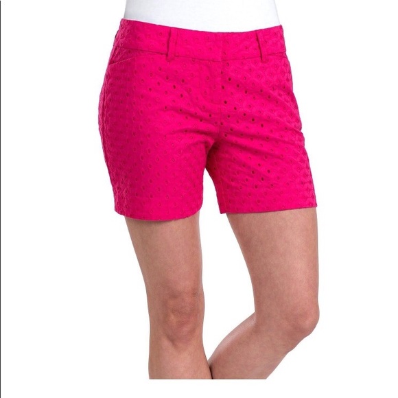 tailored pink shorts