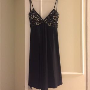 Black spaghetti strap dress with gold sequins Black spaghetti strap dress with gold sequins