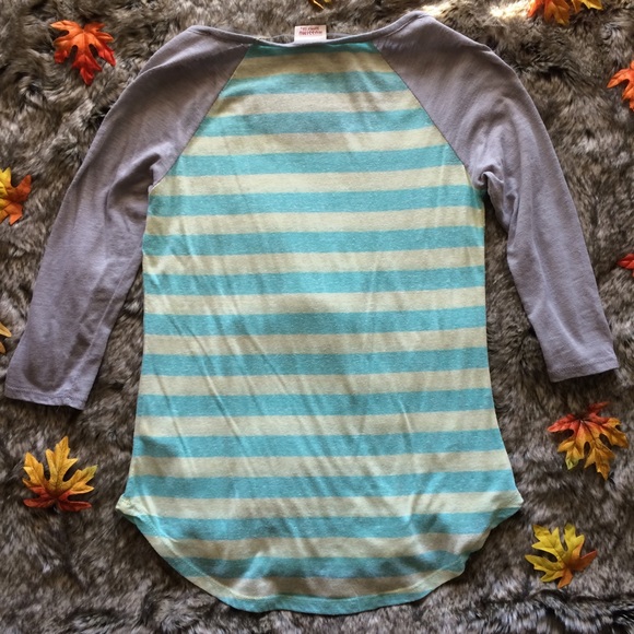 Mossimo Striped Raglan Baseball Tee - Picture 2 of 3
