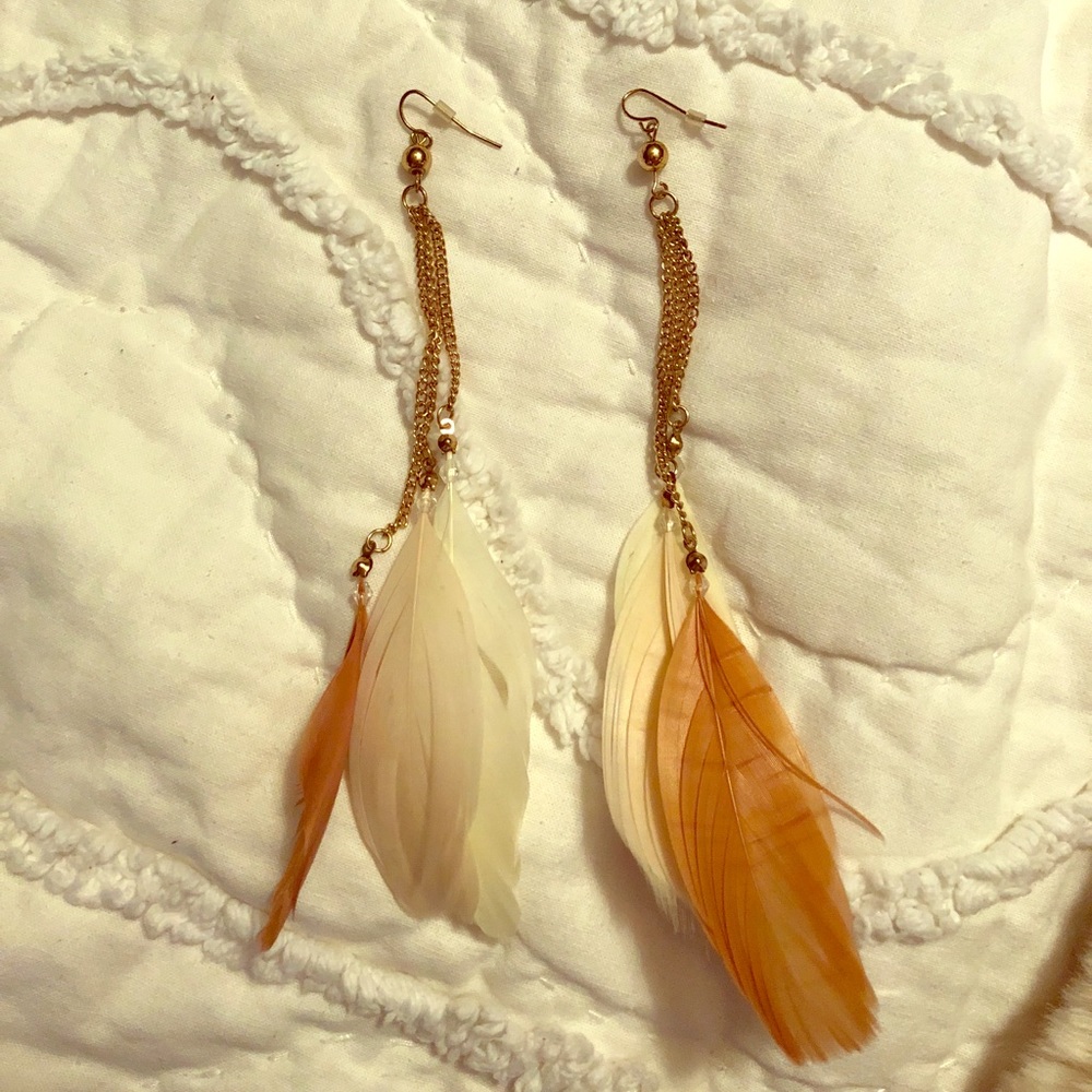 Feather earrings