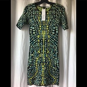 Parker Black multi colored mini dress
