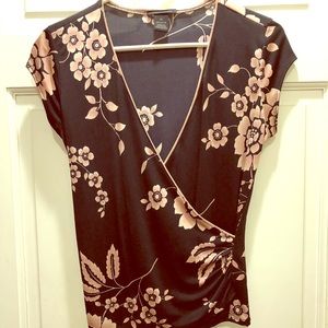 The Limited Floral Print Criss Cross Top