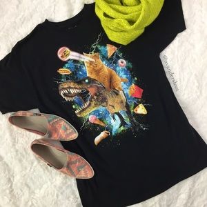 Cat dino funny shirt