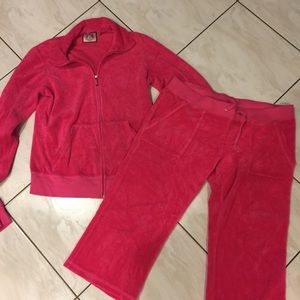 Juicy Couture Terry Tracksuit Set with Crop Pants Juicy Couture Terry Tracksuit Set with Crop Pants
