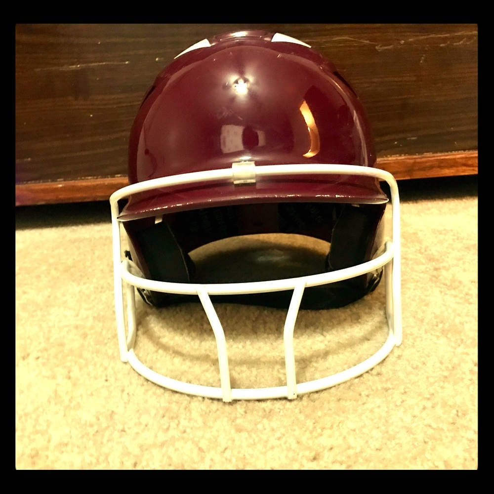 Maroon Softball Girls Helmet