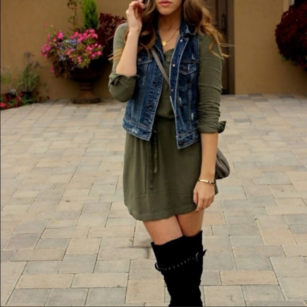 Green dress from American Eagle