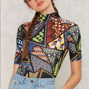 Jaded London Patchwork Bodysuit Jaded London Patchwork Bodysuit