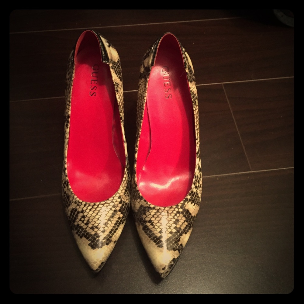 Guess snake skin heels