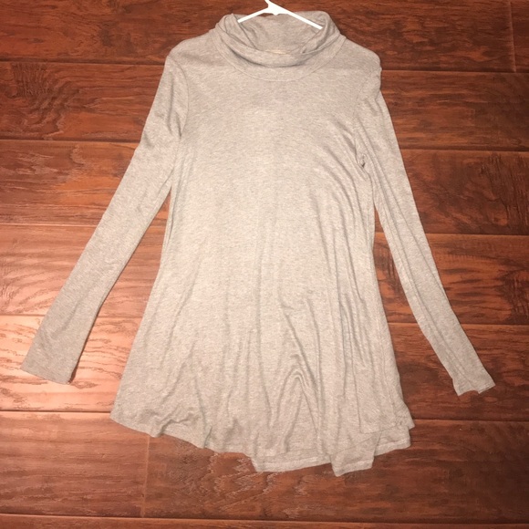Gray long sleeve fall dress - Picture 1 of 2