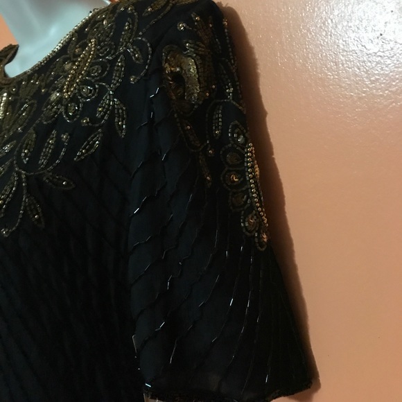 Final Price Vintage Sequins 1980s Gown - Picture 4 of 8