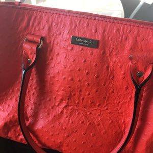 Kate Spade Wellesley: Coral Ostrich Handbag