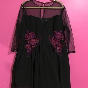 Black sheer Baby Doll Dress