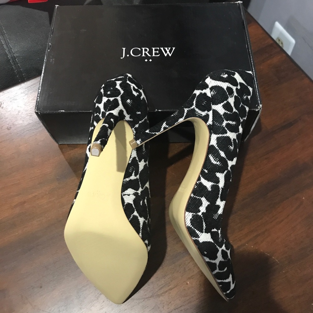 NEW J Crew Leopard Heels size 9.5 - Picture 4 of 6