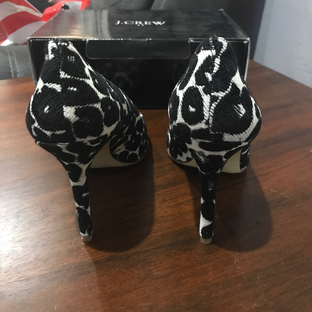 NEW J Crew Leopard Heels size 9.5 - Picture 5 of 6