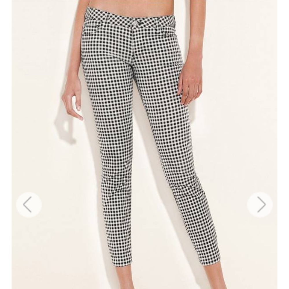 Guess Beverly Sophie b&w gingham pants Sz29