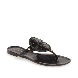 Jack Rogers Black 'Georgica' Jelly Flip Flop