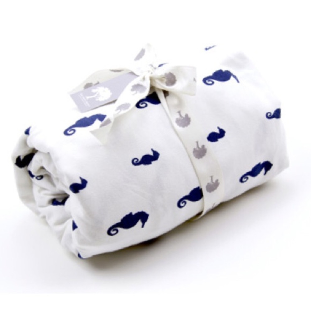 Kate Quinn Seahorse Organic Cotton Crib Sheet