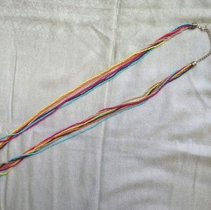 ❤️2/$4❤️Rainbow Multi Stranded Necklace