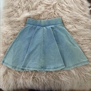 Topshop Knit Twill Skater Skirt Topshop Knit Twill Skater Skirt