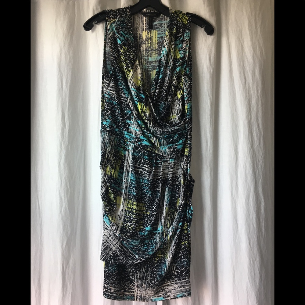 BCBG sleeveless slinky multi colored dress
