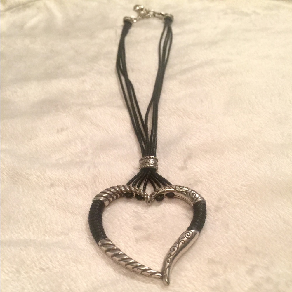 Brighton Leather Heart Necklace