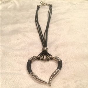 Brighton Leather Heart Necklace