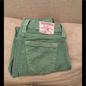 True Religion Seafoam Green Jeans