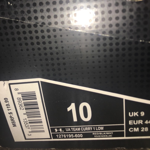 Men’s under armor curry 1 low size 10 - Picture 5 of 5