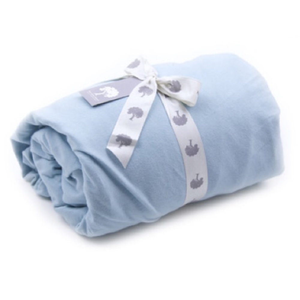 Kate Quinn Skye Blue Organic Cotton Crib Sheet
