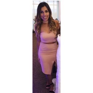 Tiger Mist Mauve Pink Choker Dress