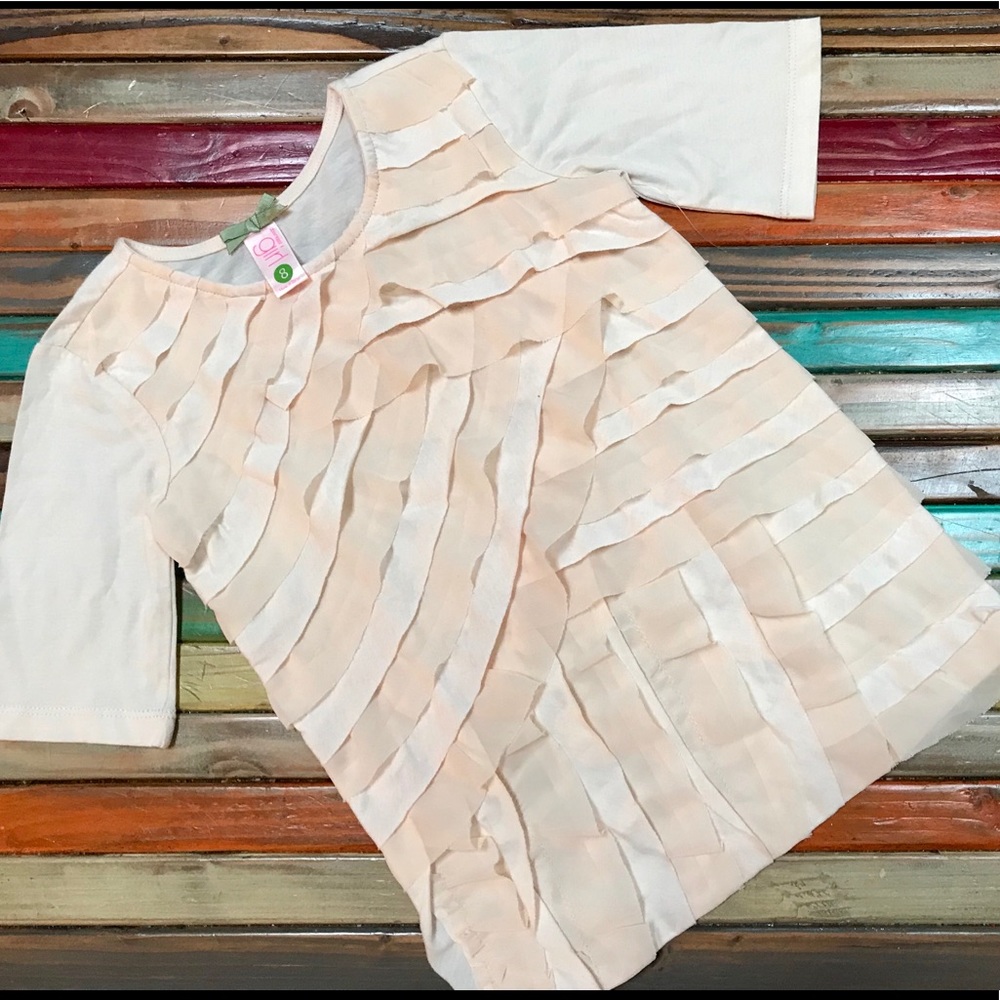 🎀 Girls ruffled top boutique brand layered size 6