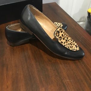 J Crew Calf Hair Loafers size 9