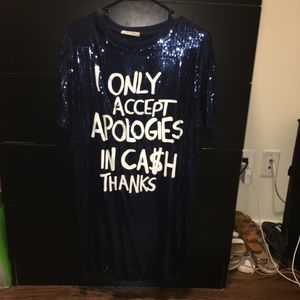 Zara sequin t-shirt dress Zara sequin t-shirt dress