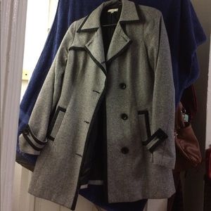 campaigne Black and white pea coat