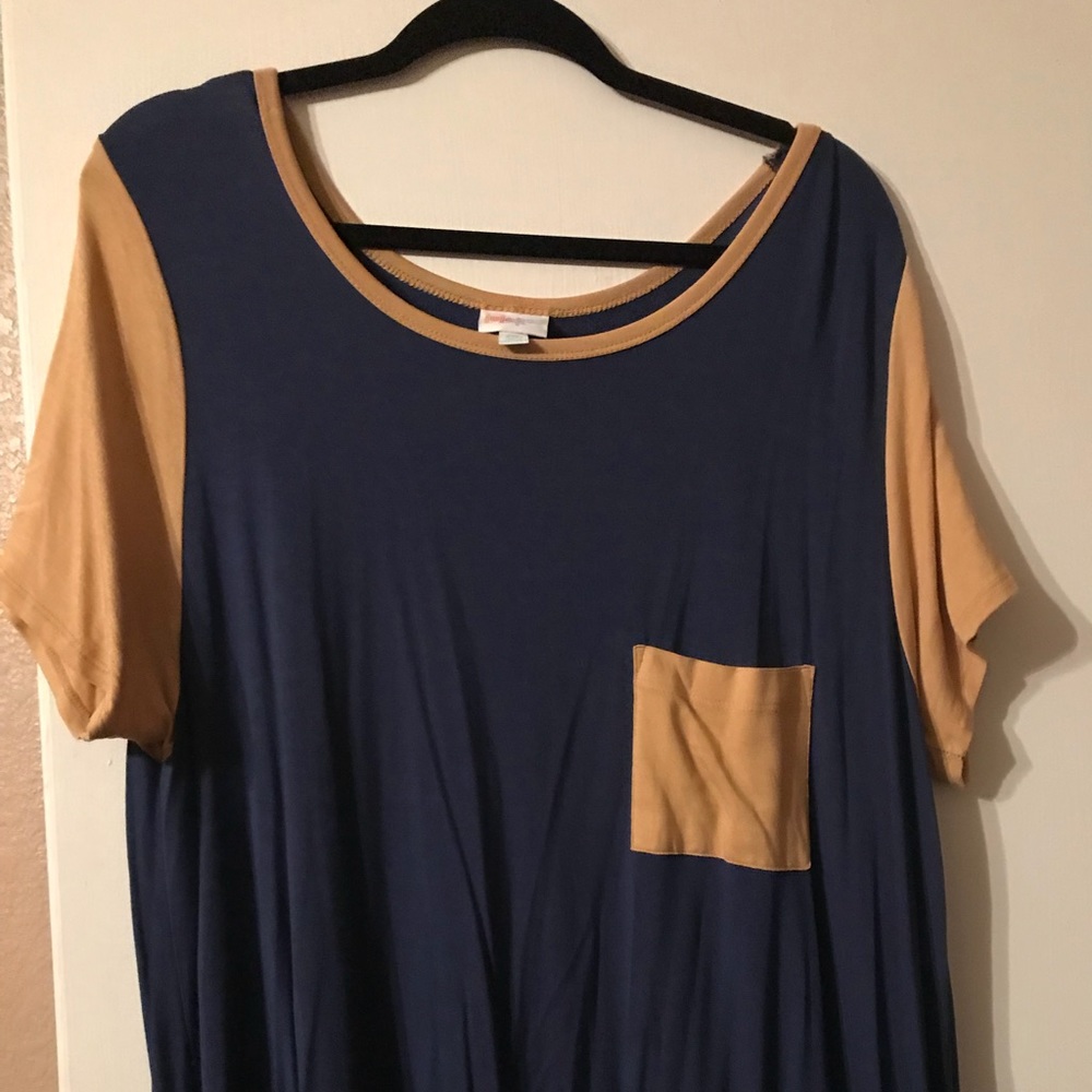Lularoe 2xl Carly Navy & Gold
