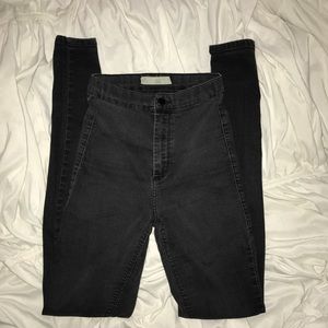 Black High Waisted Topshop Joni Jeans
