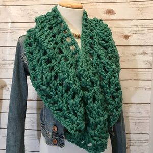 Turquoise 100% peruvian wool handmade scarf