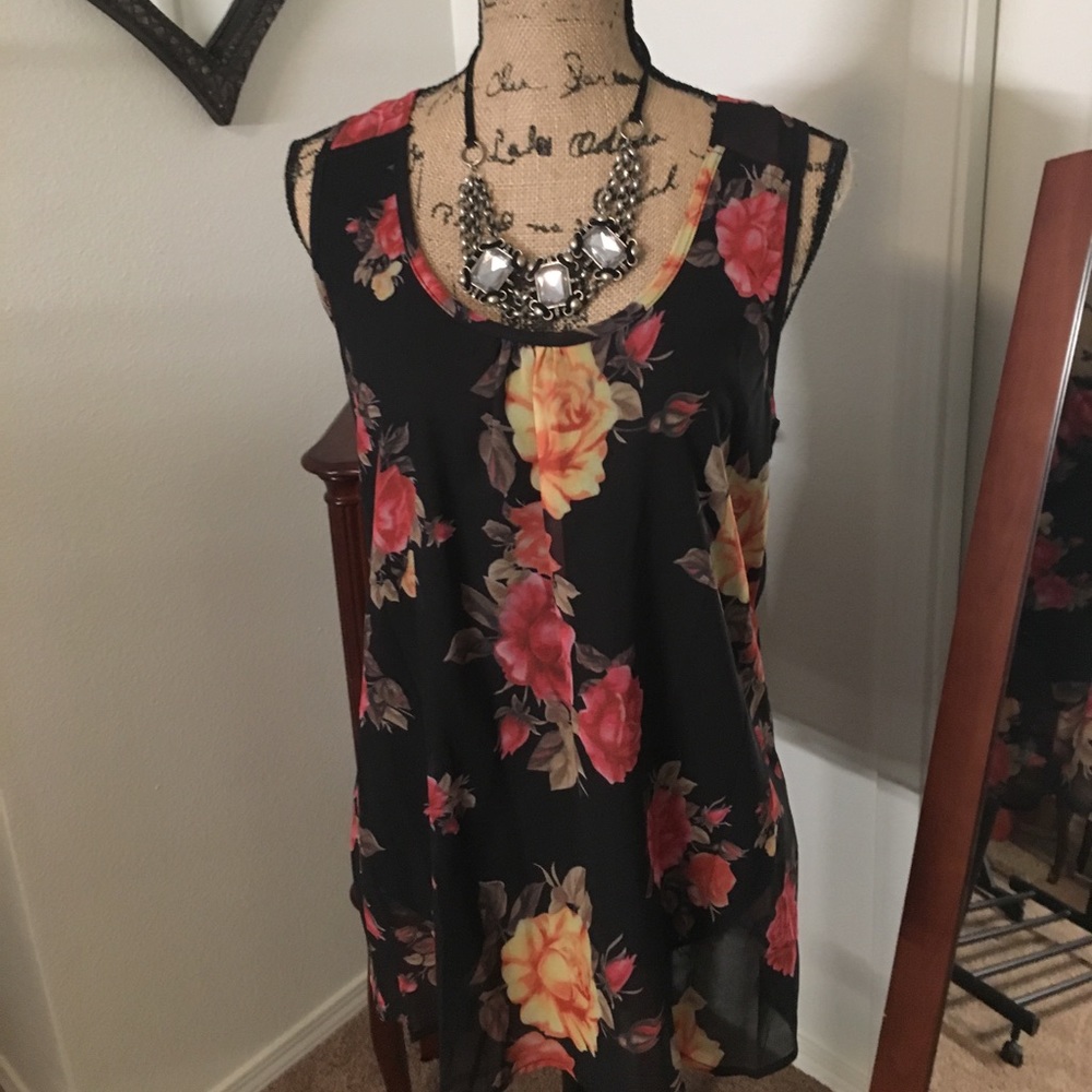 Dressy chiffon tank