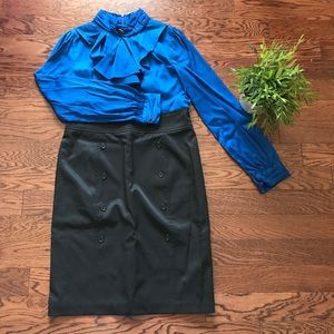 DRT90 Touraine Blue/ Black Dress