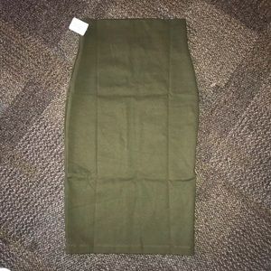 Olive Green Pencil Skirt Olive Green Pencil Skirt