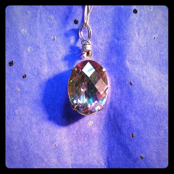 #0142 Mystic Topaz Pendant - Picture 2 of 2