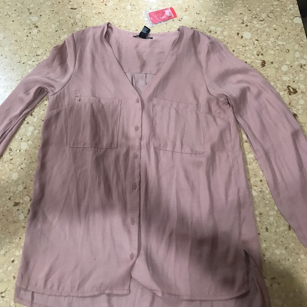 Pink silk blouse