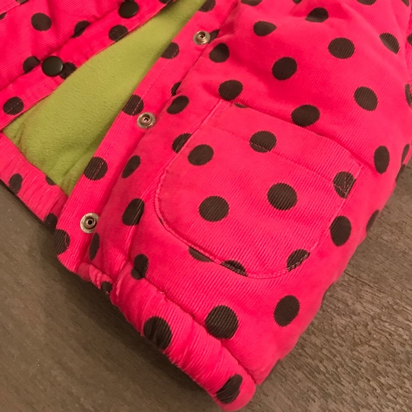 🎀 Carter's Pink & Brown Polkadot Vest -Toddler - Picture 2 of 7