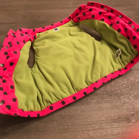 🎀 Carter's Pink & Brown Polkadot Vest -Toddler - Picture 4 of 7