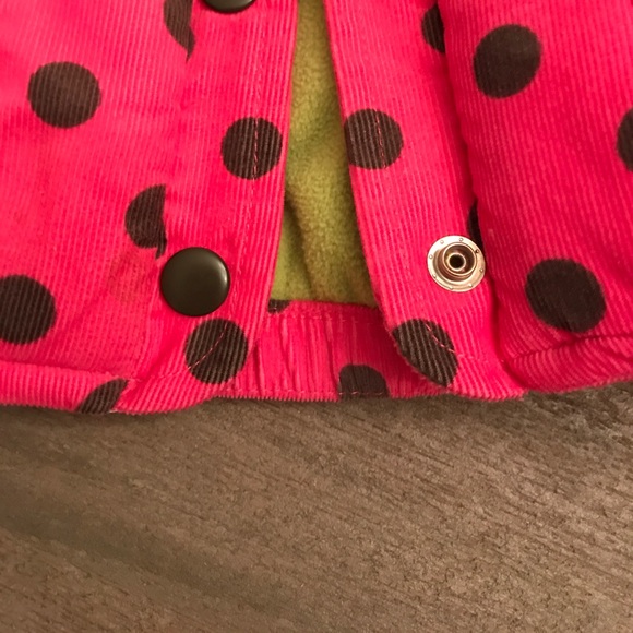 🎀 Carter's Pink & Brown Polkadot Vest -Toddler - Picture 6 of 7